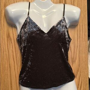 American Eagle Outfitters Gray Fitted Camisole with Spaghetti Straps